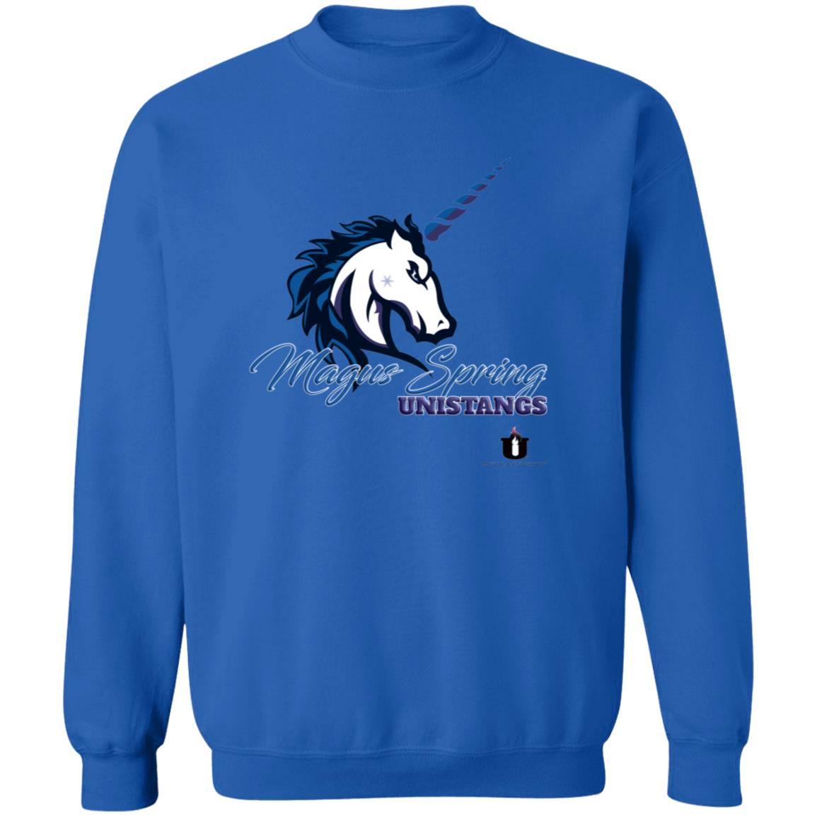 Mythical University Gildan Crewneck Pullover Sweatshirt (Magus Spring Unistangs)