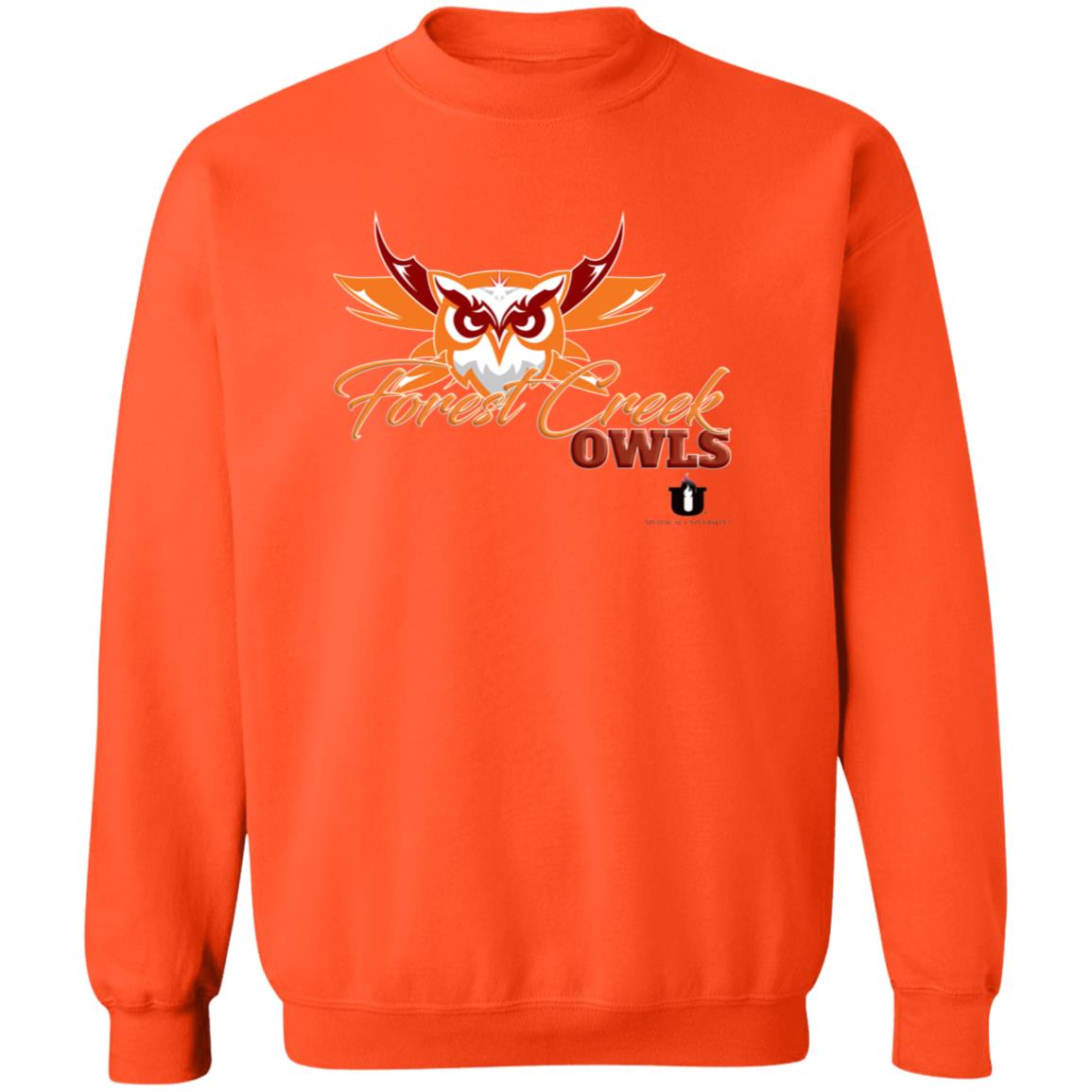 Mythical University Gildan Crewneck Pullover Sweatshirt (Forest Creek Owls)