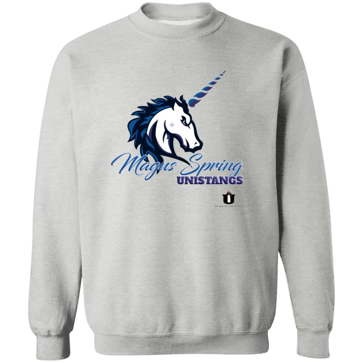 Mythical University Gildan Crewneck Pullover Sweatshirt (Magus Spring Unistangs)