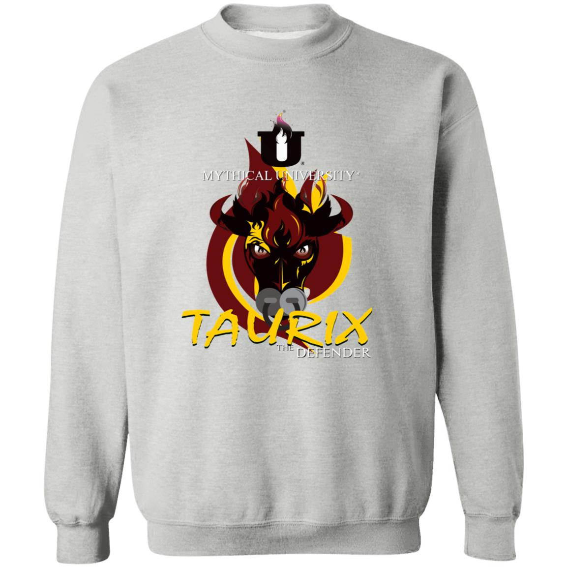 Mythical University (Taurix - The Defender) Gildan Crewneck Pullover Sweatshirt