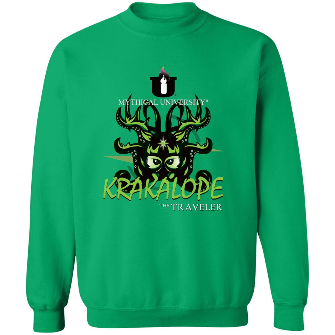 Mythical University (Krakalope - The Traveler) Gildan Crewneck Pullover Sweatshirt